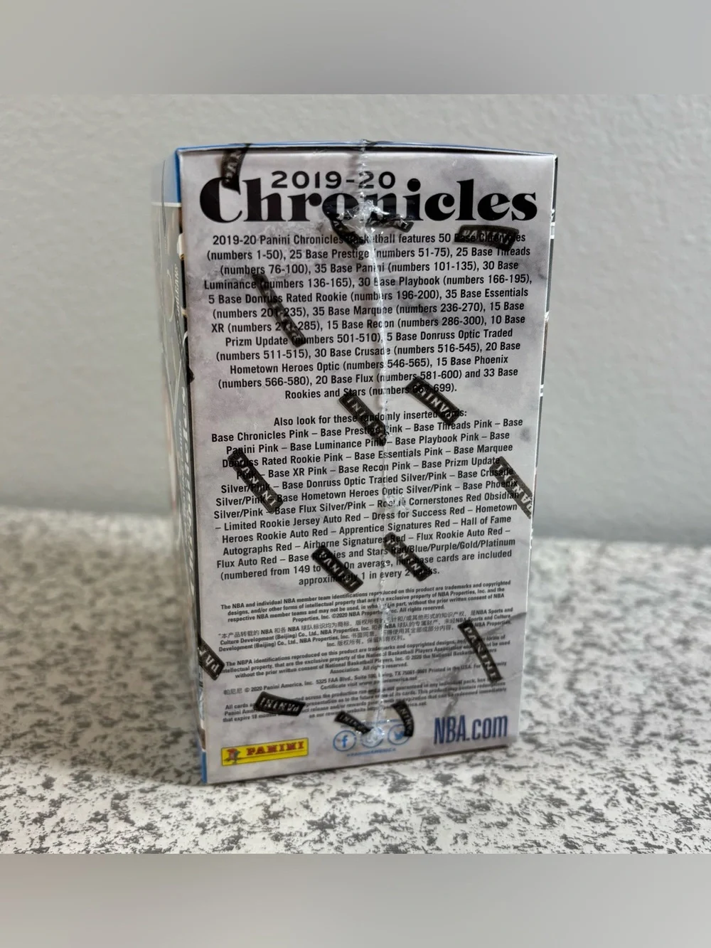 2019-20 Panini Chronicles NBA Basketball Retail Blaster Box 40 Cards - NEW